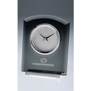 Bradford Smoked Glass and Chrome Clock