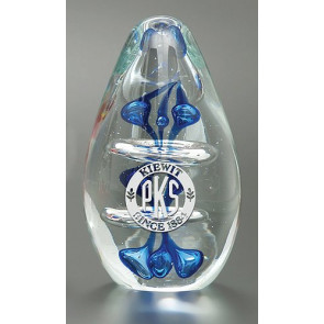 Aquatic Blue and Clear Art Glass Award