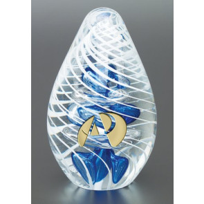 Blue Glacier Swirl Art Glass Award