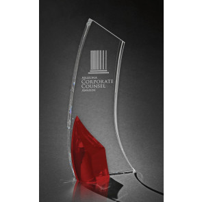 Affinity Award with Custom Glow Glass Wedge