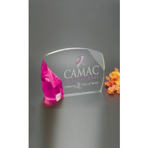 Ovation Award with Custom Glow Glass Wedge - Small