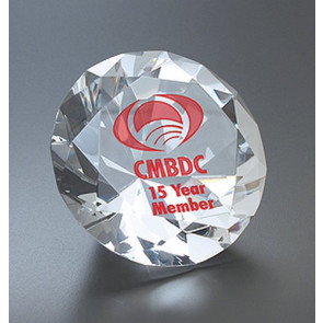 Diamante Glass Paperweight - Medium