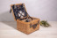 Canterbury Picnic Basket, (Navy with Plaid)