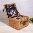  Canterbury Picnic Basket, (Navy with Plaid)