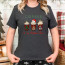 Dark Heather Grey Unisex T-shirt - Coffee is my Christmas Cheer