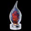 Trilogy FlameAward on Clear Base - Large 9.5 in. High