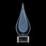 Beasley Art Glass Award on Clear Base - 9.5 in Tall