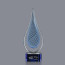 Beasley Art Glass Award on Blue Base 13.5 in Tall