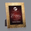 Hereford Acrylic Award - Gold/Burgundy 8 3/4 in x11 3/4 in