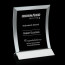 Dominga Award Curved bevelled Jade Crystal on Aluminum Base 6in x8in
