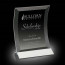 Dominga Award - Black Glass Award with Silver 4 in x6 in