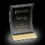 Dominga Award - Black Glass Award with Gold 5 in x7 in