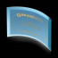 Madison Blue Glass Curved Crescent Award 8in x10in