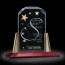Renata Award on Walnut Base with Gold Posts 6in x 8in