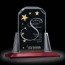Renata Award Walnut Base with Pewter Posts 7inx8in