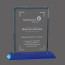 Denison on Bartlett Crystal Award- Starfire/Blue 8 in.x10 in.