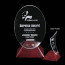 Fresco Award - Starfire/Rosewood Base 8 in.