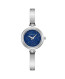 Caravelle Ladies Stainless Steel Bangle Bracelet Watch with Blue Rock Crystal Dial
