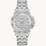 Bulova Watches Ladies Crystal Octava Silver-Tone Stainless Steel Bracelet Watch Silver-Tone dial