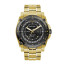 Bulova Watches Mens Precisionist Gold Bracelet with Black Dial and Diamonds