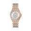 Bulova Watches Ladies Crystal Phantom Baguette Rose Gold Bracelet