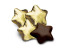 Dark Chocolate Stars in Gold Foil - Stock Shape, No Logo - CASE PRICE