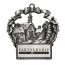 Pewter Finish Village Winter Scene Ornament