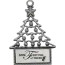 Cast Pewter Finish Christmas Tree Shape Ornament