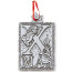 Xmas 3D Christmas Ornament in Pewter Finish with Backside Imprint