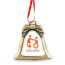 Metal Bell Shape Christmas Ornament with 4CP Photo Art - Epoxy Dome