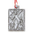 Xmas 3D Christmas Ornament in Solid Pewter with 1 Color Imprint