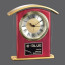 Illovo Clock - Rosewood/Clear/Gold 6.5 in.