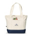 Newport Cotton Zippered Tote - Navy