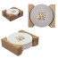 Round Greek Key Absorbent Stone Coaster Set of 4