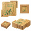  Eco-Friendly Bamboo Coaster Set