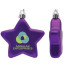 Flat Star Shape Shatter Resistant Purple Christmas Ornament