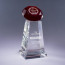 Diamond Spire Crystal Award - Red