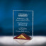 Crystal Plaque With Cherry Wood Base - LG