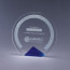 Cyrk Crystal Award -Engraved - Blue Base