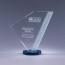 Navigate Starphire Crystal Award - Blue Base - SM