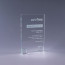 Elements Starphire Crystal Award with Clear Cube Accents - MD 8in