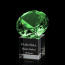 Gemstone Award on Cube - Emerald