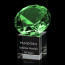 Gemstone Award on Cube - Emerald