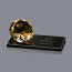 Gemstone Award on Black - Amber