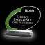 Aylin Award - Optical Crystal Award with Green Accents 8in. W