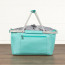  Metro Basket Collapsible Cooler Tote, (Teal)