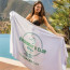 Oversized Velour Beach Towel (White Towel, Screen Printed)