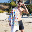 Mid-Weight Velour Beach Towel (White Towel, Screen Printed)