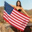 US Flag Beach Towel (Embroidered)