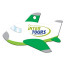 Green Plane Luggage Tag